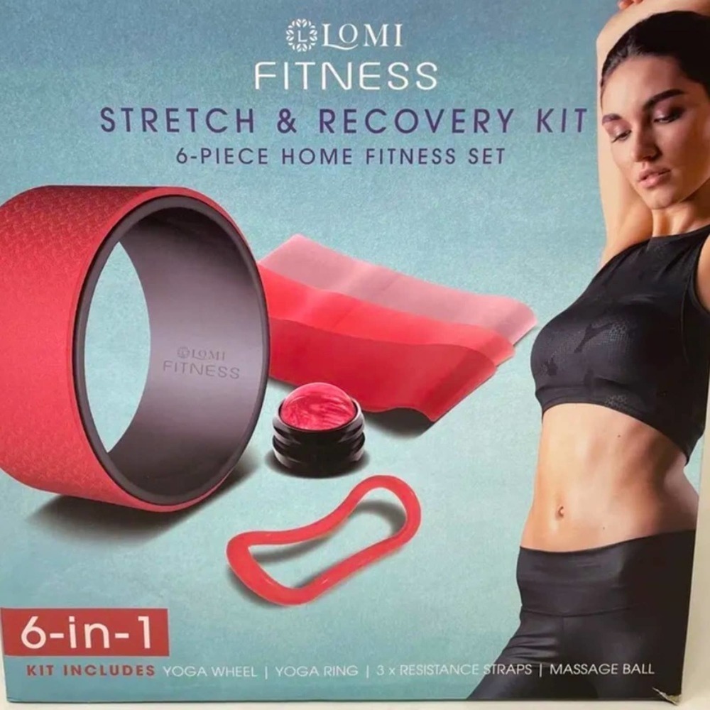 Stretch & Recovery Kit by Lomi Fitness 6 piece-Pink-Yoga- NEW+BUNDLE SETS & SAVE